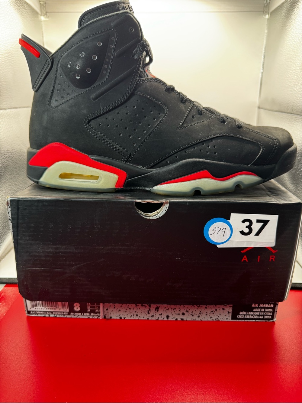 Title:
Nike Air Jordan 6 VI Retro Black Infrared 2019 OG All Size 8 384664-060